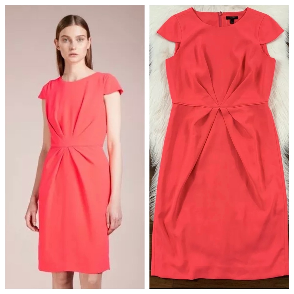 NWT J.Crew 8T Pink Pleated Dress in 365 Crepe